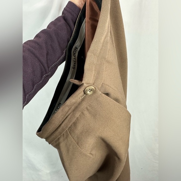 Vintage Sheldon 100% wool brown midi a-line skirt size 14 - Picture 12 of 12